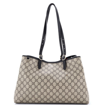 Gucci Emblem Tote GG Coated Canvas Large
