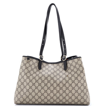 Gucci Emblem Tote GG Coated Canvas Large