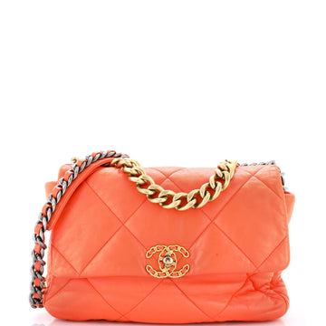 Chanel 19 Flap Bag Quilted Leather Large