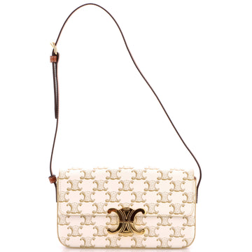 Celine Triomphe East-West Shoulder Bag Triomphe Coated Canvas