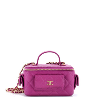 Chanel Quilted Polly Pocket Top Vanity Quilted Caviar East West
