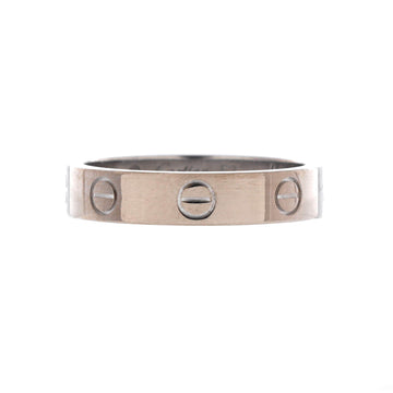 Cartier Love Wedding Band 1 Diamond Ring 18K White Gold with Diamond