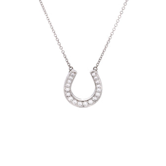 Tiffany & Co. Horseshoe Necklace Platinum with Diamonds