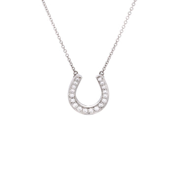 Tiffany & Co. Horseshoe Necklace Platinum with Diamonds