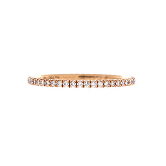 Cartier Etincelle de Cartier Eternity Wedding Band Ring 18K Rose Gold and Diamonds 2mm