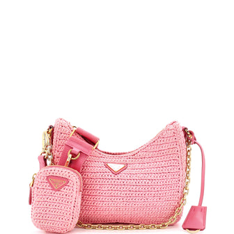 Prada Re-Edition 2005 Shoulder Bag Raffia Small