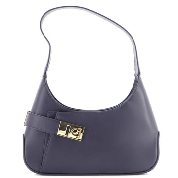 Salvatore Ferragamo Gancini Side Lock Hobo Leather Medium
