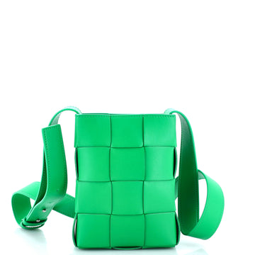 Bottega Veneta Cassette Phone Holder Crossbody Bag Maxi Intrecciato Leather