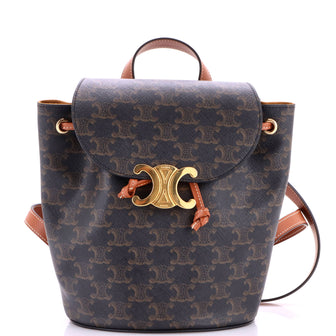 Celine Bonnie Backpack Triomphe Coated Canvas Mini