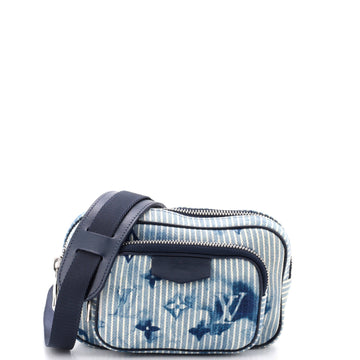 Louis Vuitton Outdoor Pouch Limited Edition Monogram Watercolor Stripes Denim