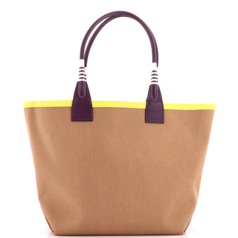 Hermes Sac Steeple Tote Toile with Leather 28