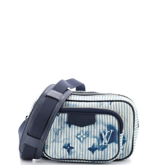 Louis Vuitton Outdoor Pouch Limited Edition Monogram Watercolor Stripes Denim