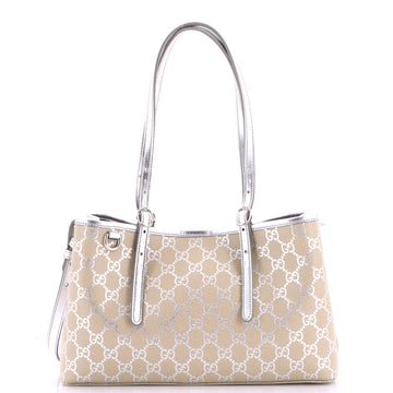 Gucci Emblem Tote GG Coated Canvas Small