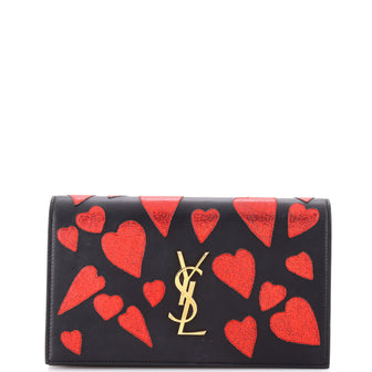 Saint Laurent Classic Monogram Clutch Patchwork Leather Large