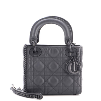 Christian Dior Ultra Matte Lady Dior Chain Bag Cannage Quilt Calfskin Mini