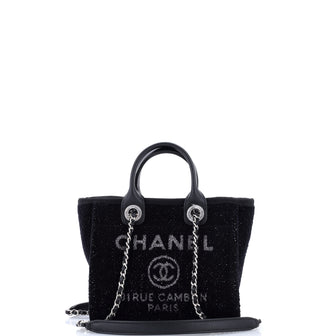 Chanel Deauville Tote Lurex Canvas Mini