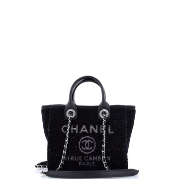 Chanel Deauville Tote Lurex Canvas Mini