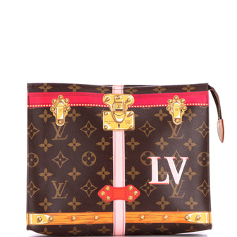 Louis Vuitton Toiletry Pouch Limited Edition Summer Trunks Monogram Canvas 26