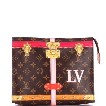 Louis Vuitton Toiletry Pouch Limited Edition Summer Trunks Monogram Canvas 26