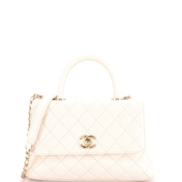 Chanel Coco Top Handle Bag Quilted Caviar Mini