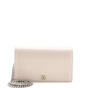 Gucci Petite GG Marmont Chain Wallet Leather Mini