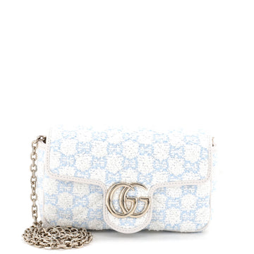 Gucci GG Marmont NM Flap Bag Matelasse GG Boucle Tweed Mini