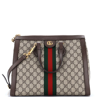Gucci Ophidia Top Handle Tote GG Coated Canvas Medium