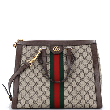 Gucci Ophidia Top Handle Tote GG Coated Canvas Medium