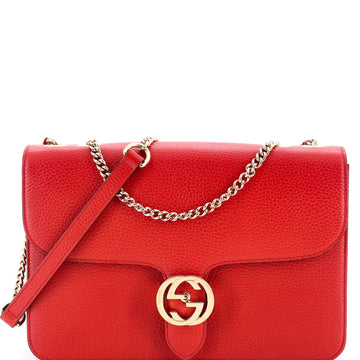 Gucci Interlocking Shoulder Bag Leather Medium