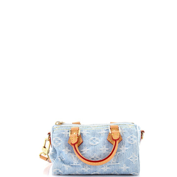 Louis Vuitton Speedy Bandouliere NM Bag Monogram Denim Sky Nano