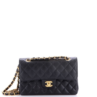 Chanel Classic Double Flap Bag Quilted Caviar Small