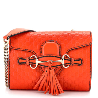 Gucci Emily Chain Flap Bag Microguccissima Leather Mini