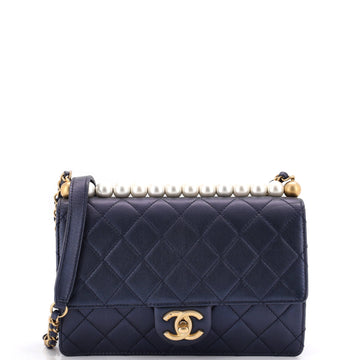 Chanel Chic Pearls Flap Bag Quilted Lambskin Small