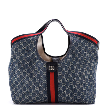Gucci Giglio Tote GG Denim Large