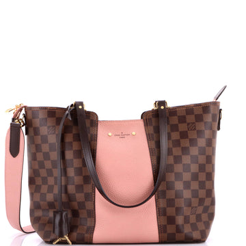 Louis Vuitton Jersey Handbag Damier with Leather