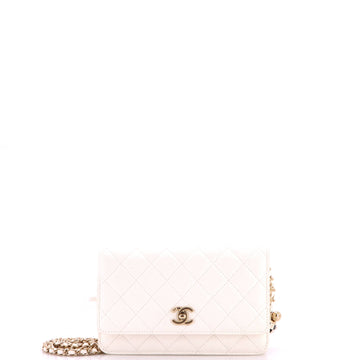 Chanel Pearl Crush Wallet on Chain Quilted Lambskin with Enamel