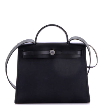 Hermes Herbag Zip Leather and Toile 31