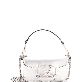 Valentino Garavani VLogo Loco Flap Shoulder Bag Leather Small