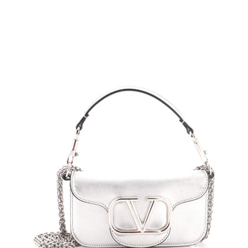 Valentino Garavani VLogo Loco Flap Shoulder Bag Leather Small