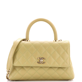 Chanel Coco Top Handle Bag Quilted Caviar Mini