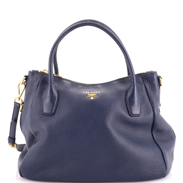 Prada Top Zip Convertible Tote Vitello Daino Large