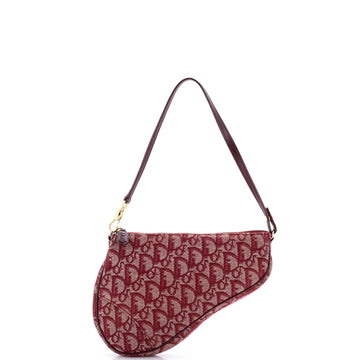 Christian Dior Vintage Saddle Bag Diorissimo Canvas Mini