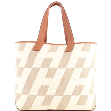 Hermes Cabas H en Biais Tote Canvas with Leather 40