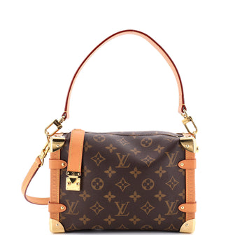Louis Vuitton Side Trunk Handbag Monogram Canvas MM