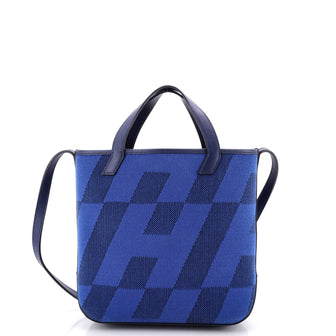 Hermes Cabas H en Biais Tote Canvas with Leather 27