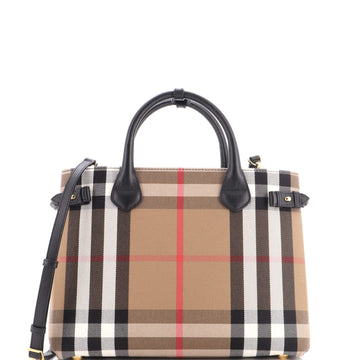 Burberry Banner Tote House Check Canvas Medium