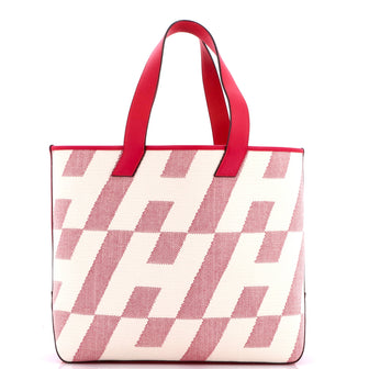 Hermes Cabas H en Biais Tote Canvas with Leather 40