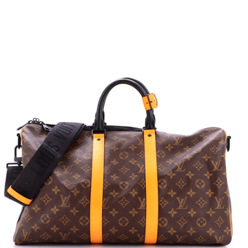 Louis Vuitton Keepall Bandouliere Bag Macassar Monogram Canvas 45