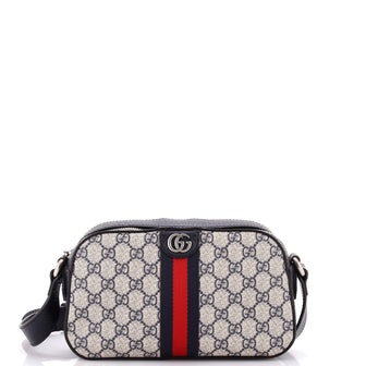 Gucci Ophidia Camera Shoulder Bag GG Coated Canvas with Leather Small
