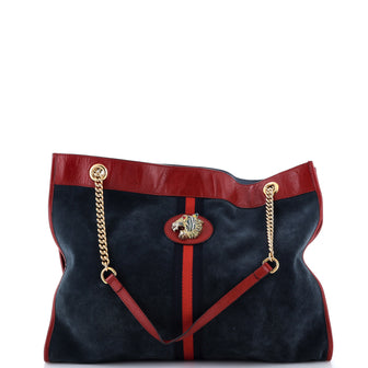 Gucci Rajah Chain Tote Suede Large